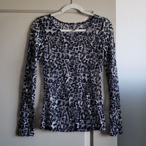 Sheer leopard print top